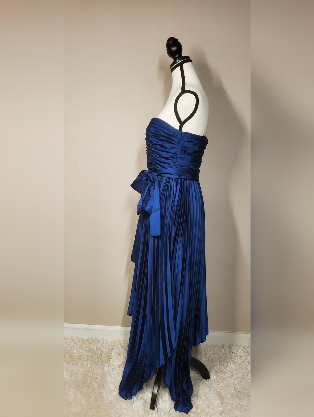 Amur Khloe Sweetheart Satin Dress Muted Blue Size 4 Retail $ 598 - Picture 10 of 16